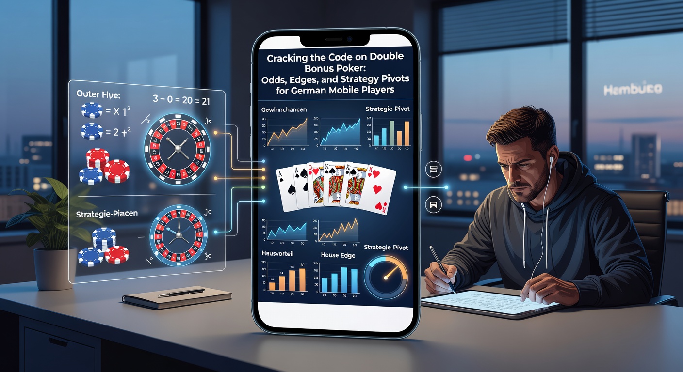 Strategie-Tabelle für Double Bonus Poker mit mobilen Anpassungen und Odds-Berechnungen