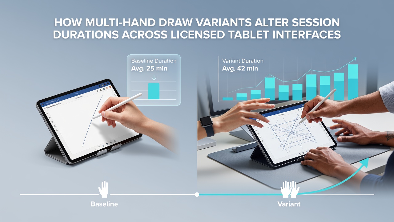 Vergleich der Sitzungsdauern bei Single-Hand und Multi-Hand Draw Varianten auf Tablets